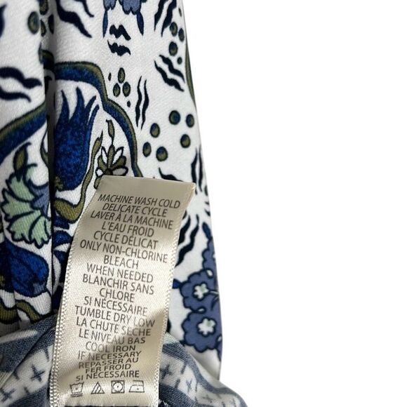 Max Studio Floral Sleeveless Sheath Dress Blue White Size XS - Picture 8 of 9